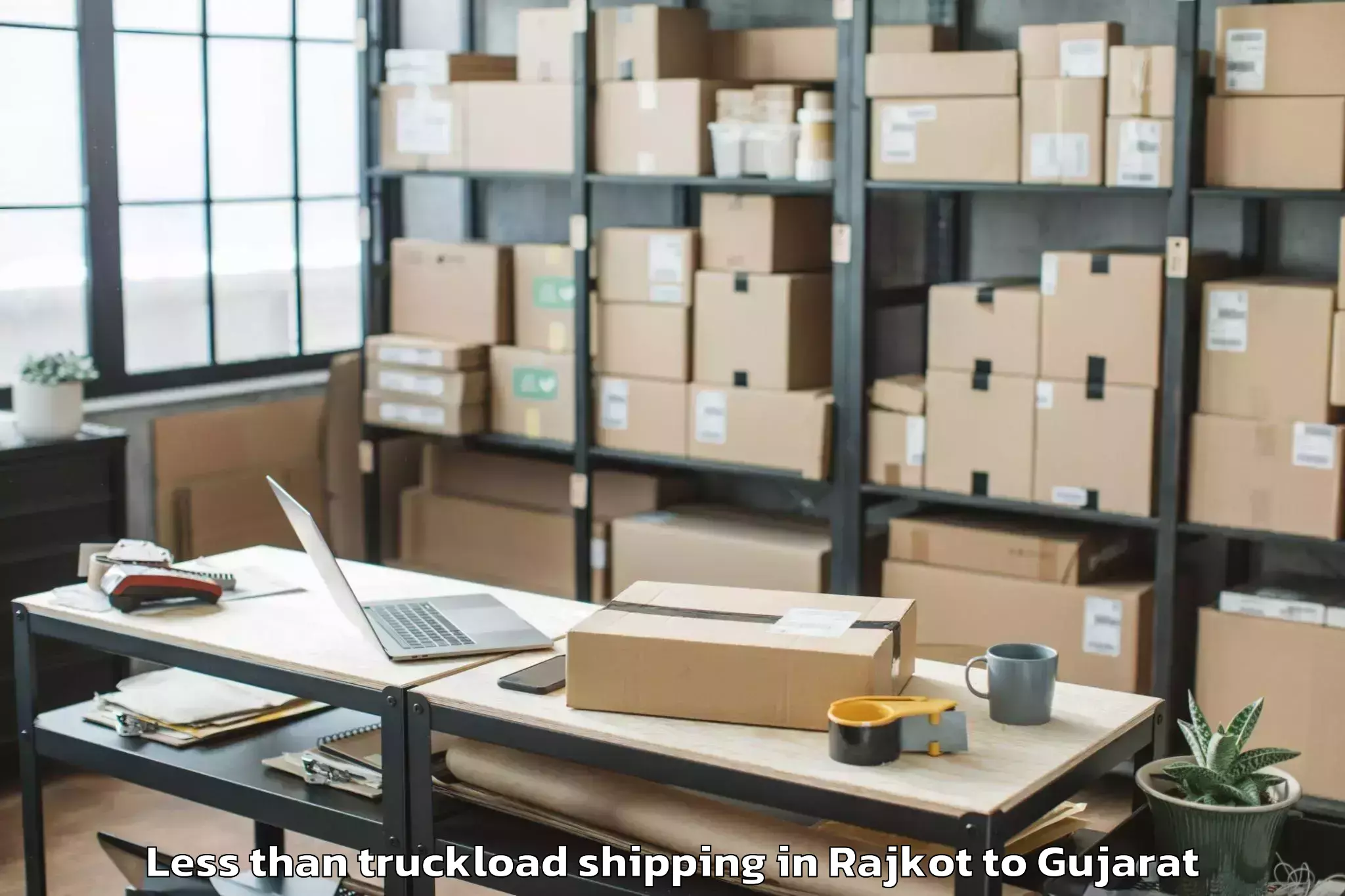 Trusted Rajkot to Waghodia Less Than Truckload Shipping